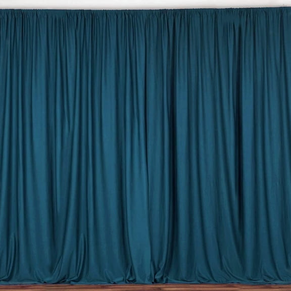 AK TRADING CO. 10 feet x 10 feet Dark Teal Polyester Backdrop Drapes Curtains Panels with Rod Pockets - Wedding Ceremony Party Home Window Decorations