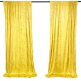 thumbnail image 1 of AK TRADING CO. 10 feet x 10 feet Lush Velvet Backdrop Drapes Curtains Panels with Rod Pockets - Wedding Ceremony Party Home Window Decorations - Yellow, 1 of 4
