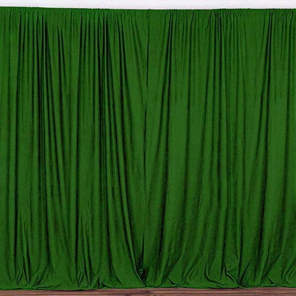 AK TRADING CO. 10 feet x 10 feet Polyester Backdrop Drapes Curtains Panels with Rod Pockets - Wedding Ceremony Party Home Window Decorations - Valley Green