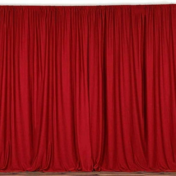 AK TRADING CO. 10 feet x 8 feet Polyester Backdrop Drapes Curtains Panels with Rod Pockets - Wedding Ceremony Party Home Window Decorations - RED