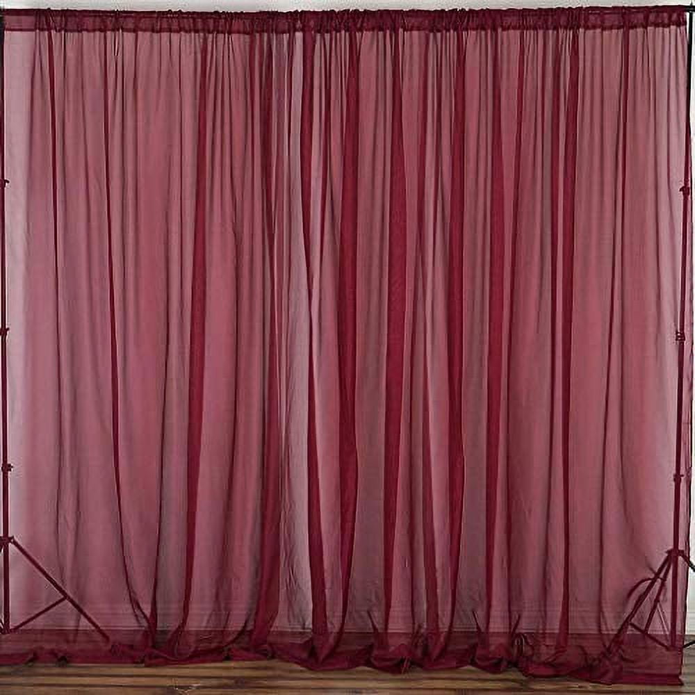AK TRADING CO. 120" Wide (10Ft Wide) Sheer Voile Drape Panels for Backdrop, Wedding Events, Ceiling Drapes, Event Masking, Decor - Select from 6ft to 50ft Length. (10 feet x 20 feet, Burgundy)