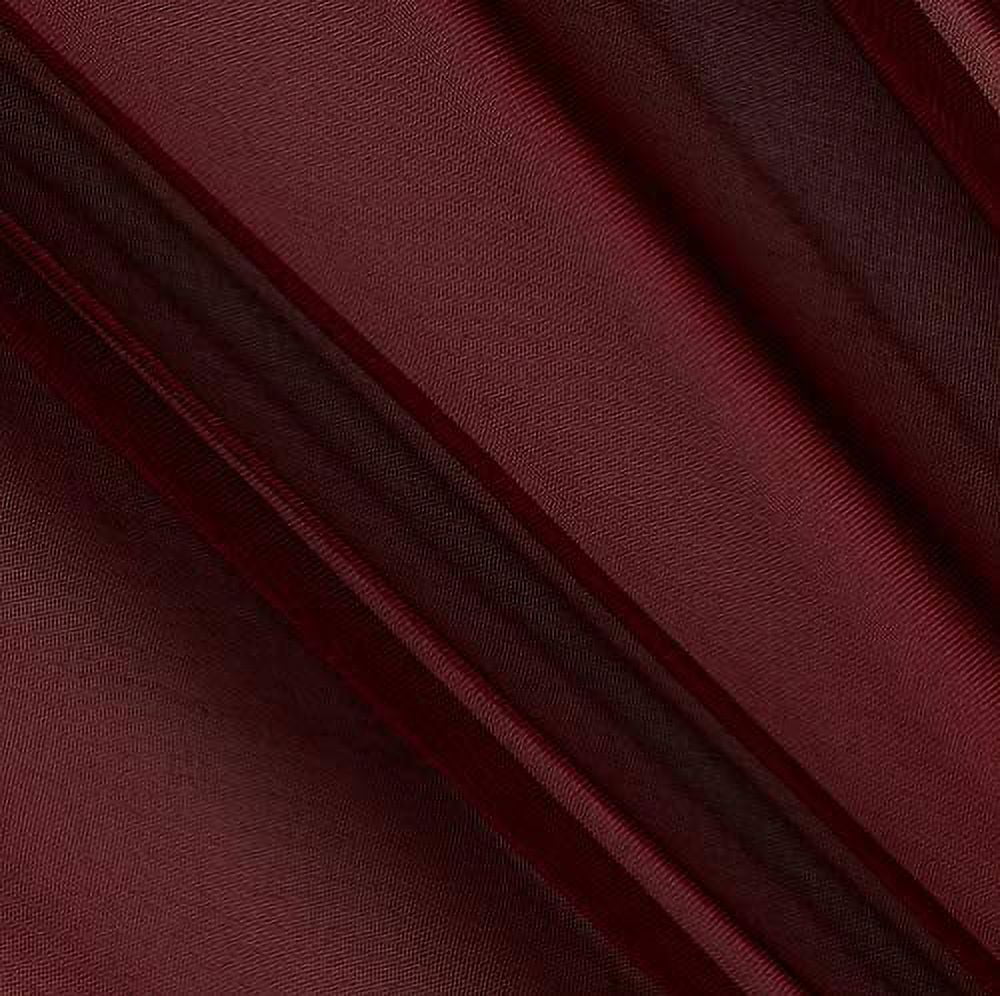 AK TRADING CO. 120" Wide (10ft Wide) X 120 Yards Roll - Sheer Voile Chiffon Fabric - Perfect for Draping Panels and Masking for Weddings, Parties & Events, Tent Draping.- Burgundy