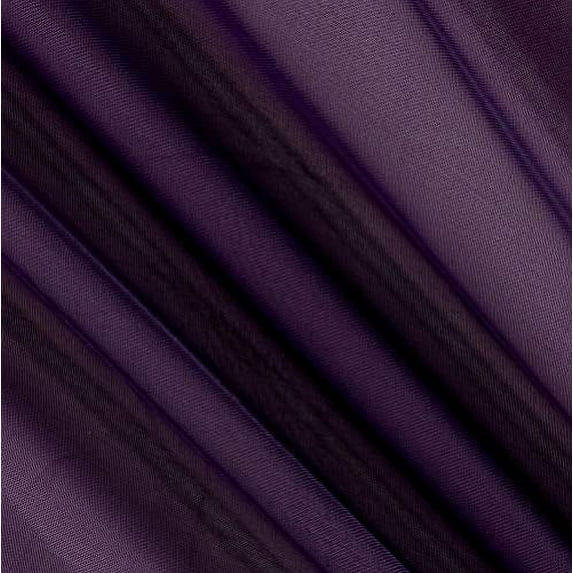 AK TRADING CO. 120" Wide (10ft Wide) X 120 Yards Roll - Sheer Voile Chiffon Fabric - Perfect for Draping Panels and Masking for Weddings, Parties & Events, Tent Draping - Plum
