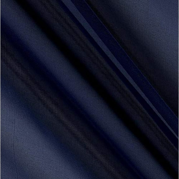 AK TRADING CO. 120" Wide (10ft Wide) X 120 Yards Roll - Sheer Voile Chiffon Fabric - Perfect for Draping Panels and Masking for Weddings, Parties & Events, Tent Draping - Navy
