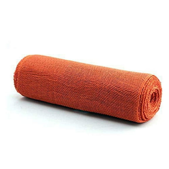 AK TRADING CO. 14" X 10yd Burlap Jute Fabric Table Runner - Orange