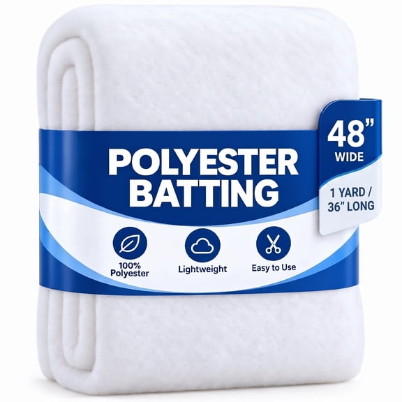 AK TRADING CO. 48 Inch Wide Bonded Dacron Upholstery Grade Polyester Batting - Cushion Support, Quilting Supplies, Furniture Upholstery, Craft Projects, Durable Polyester Batting 1 Yard