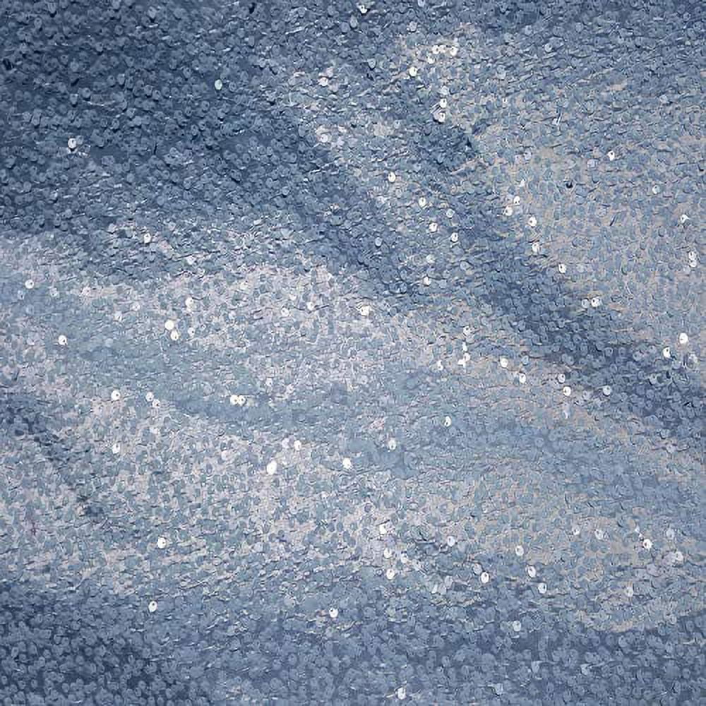 AK TRADING CO. 54" Wide 100% Polyester Sequins Taffeta Fabric - by The Yard - Perfect for Decor, Home, Event Decor, DIY Arts & Crafts and More. - Baby Blue, 10 Yards