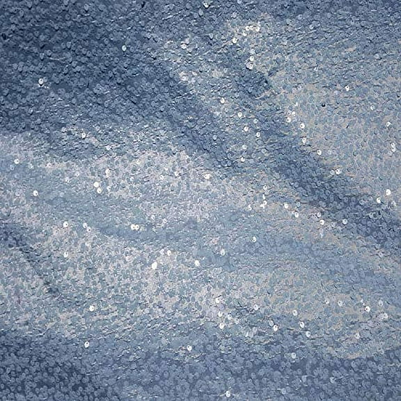 AK TRADING CO. 54" Wide 100% Polyester Sequins Taffeta Fabric - by The Yard - Perfect for Decor, Home, Event Decor, DIY Arts & Crafts and More. - Baby Blue, 10 Yards