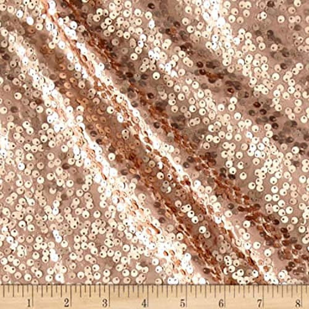 AK TRADING CO. 54" Wide 100% Polyester Sequins Taffeta Fabric - by The Yard - Perfect for Decor, Home, Event Decor, DIY Arts & Crafts and More. - Blush, 1 Yard