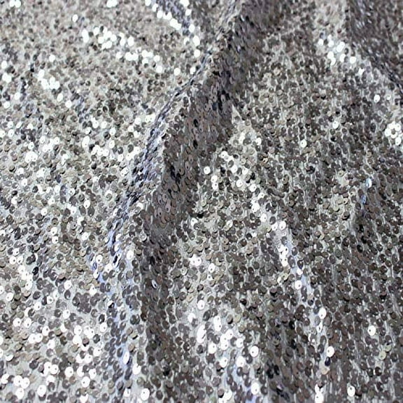 AK TRADING CO. 54" Wide 100% Polyester Sequins Taffeta Fabric - by The Yard - Perfect for Decor, Home, Event Decor, DIY Arts & Crafts and More. - Charcoal, 5 Yards