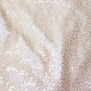 AK TRADING CO. 54" Wide 100% Polyester Sequins Taffeta Fabric - by The Yard - Perfect for Decor, Home, Event Decor, DIY Arts & Crafts and More.- Cream, 10 Yards