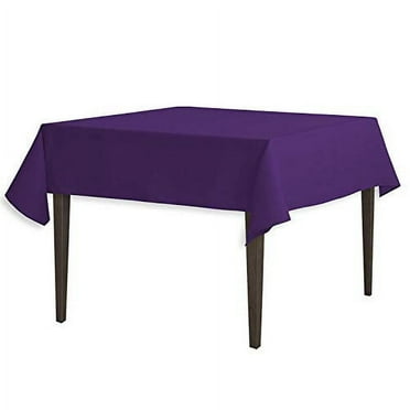 AK TRADING CO. 54" x 54" Polyester Square Tablecloth - Perfect for Any Occasion Like Parties, Wedding, Buffet Decoration, Indoor & Outdoor Use (Purple)