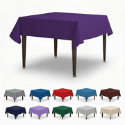 AK TRADING CO. 54" x 54" Polyester Square Tablecloth - Perfect for Any Occasion Like Parties, Wedding, Buffet Decoration, Indoor & Outdoor Use (Purple)