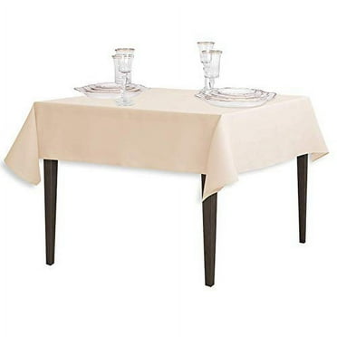 AK TRADING CO. 54" x 54" Polyester Square Tablecloth - Perfect for Any Occasion Like Parties, Wedding, Buffet Decoration, Indoor & Outdoor Use (Beige)