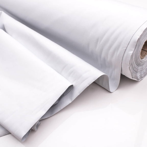 AK TRADING CO. 58" Wide Blackout Fabric by The Yard  100% Polyester, Light Blocking Drapery Lining for Curtains, Home Theater & Window Treatments  White, 5 Yards