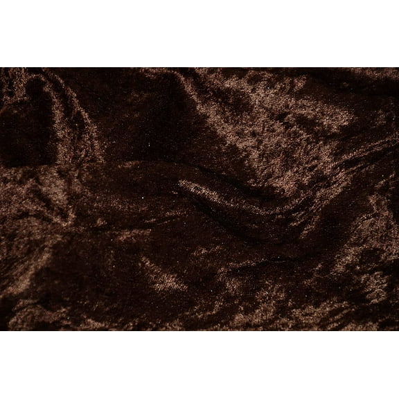 AK TRADING CO. 60" Wide - 100% Polyester Panne Velvet - Perfect for backdrops, Clothing, Home Furnishing and Many More. (Brown, 1 Yard)