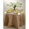 thumbnail image 1 of AK TRADING CO. 72-Inch Round Jute Burlap Round Table Overlay Table Cover - Natural. Made in USA., 1 of 3