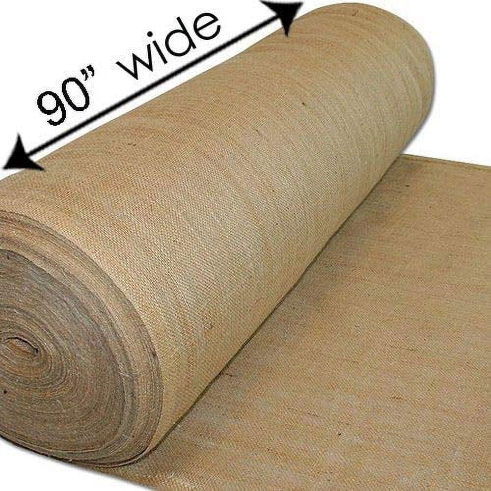 AK Trading Co 90" Jute Natural Burlap Fabric, Beige