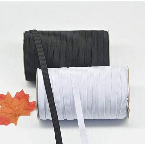 AK TRADING CO. Braided Elastic 1'' Wide x 50 Yards - Black