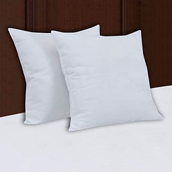 AK TRADING CO. Decorative Pillow Insert (2 Pcs White) - Square 18x18 Sofa and Bed Pillow Insert - Indoor White Pillows