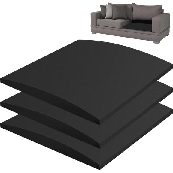 AK TRADING CO. Furniture Seat Support - High-Density 1.8 Density 44-ILD - Charcoal Foam Couch Sofa Cushion Support Cushion Sag Repair Replacement for Sofa Couch Loveseat Chair 20" x 20" 3pack