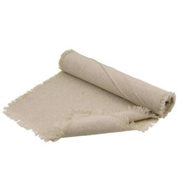 AK TRADING CO. Linen Table Runner with Fringed Edge 12.5"x120"