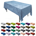 thumbnail image 1 of AK TRADING CO. Lush Panne Velvet Tablecloth - 60 x 102 Inch Rectangular Table Cover  Great for Buffet Table, Parties, Holiday Dinner, Wedding & Baby Shower Baby Blue, 60 x 102 Inch, 1 of 14