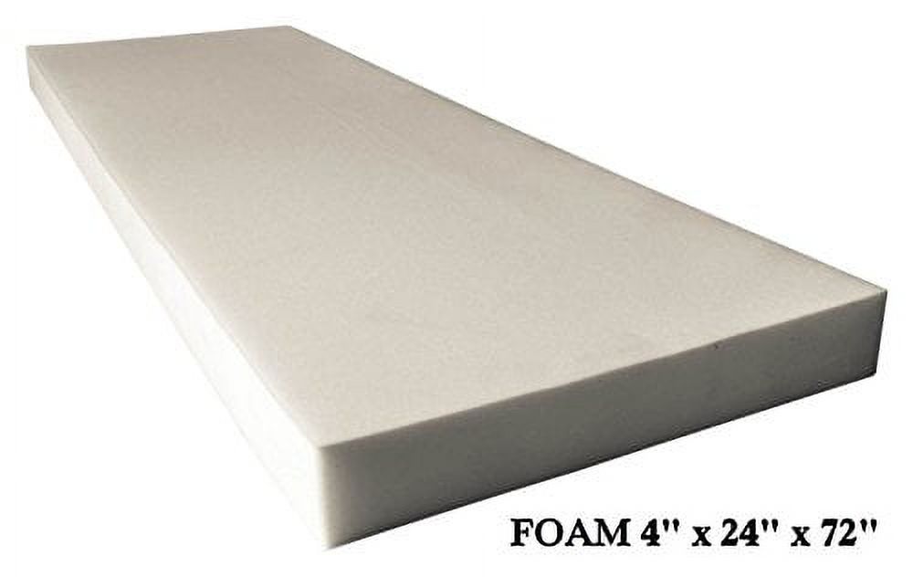 AK TRADING CO. Medium Density 1 x 24 x 72 Seat Foam Cushion Replacement  Upholstery Sheet - Polyurethane Foam