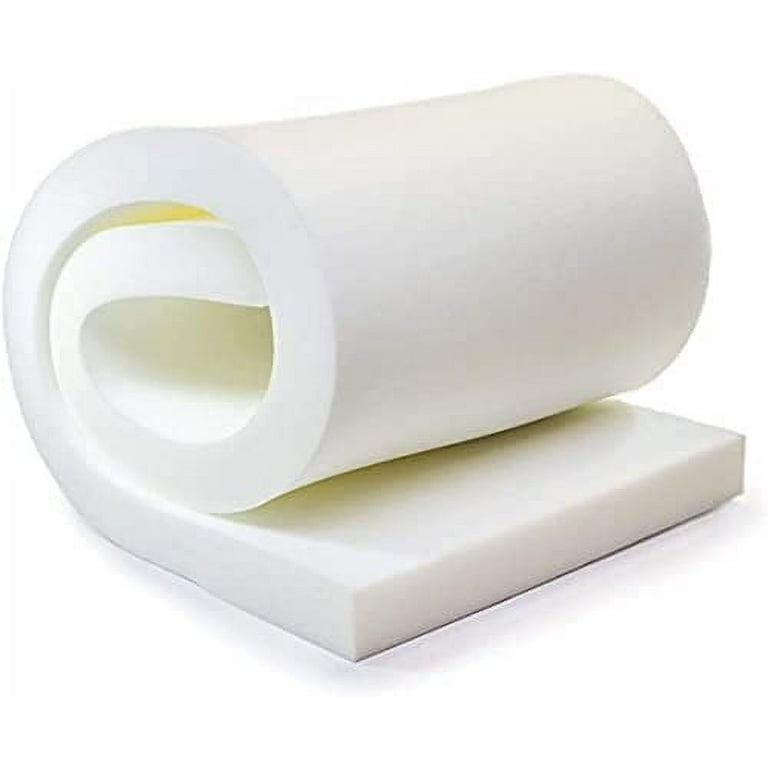 AK TRADING CO. Professional 4 Thick, 18 Wide X 72 Long Regular Density Upholstery  Foam, White 