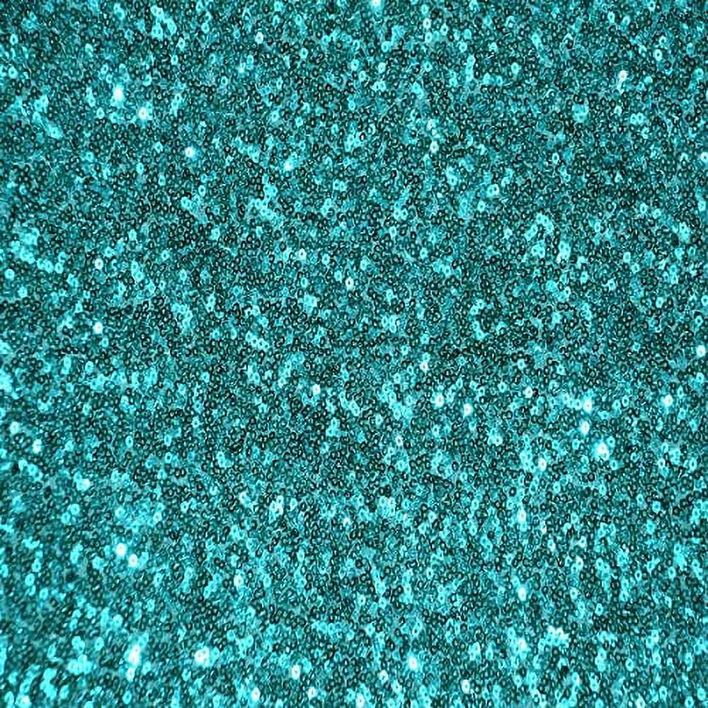 AK TRADING CO. Sparkly Glitz Sequins Beaded Fabric - by The Yard - Perfect for Decor, Home, Clothing, Event Decor, DIY Arts & Crafts and More. - Aqua, 1 Yard