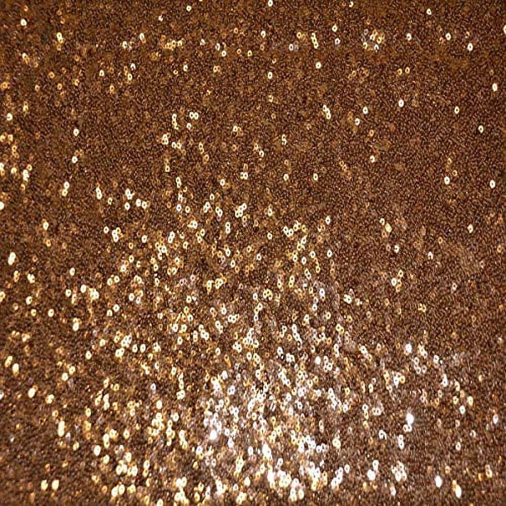AK TRADING CO. Sparkly Glitz Sequins Beaded Fabric - by The Yard - Perfect for Decor, Home, Clothing, Event Decor, DIY Arts & Crafts and More. - Copper, 25 Yards