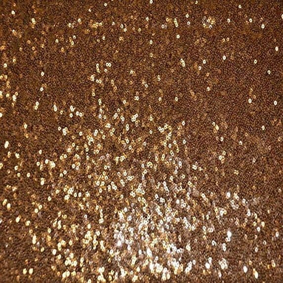 AK TRADING CO. Sparkly Glitz Sequins Beaded Fabric - by The Yard - Perfect for Decor, Home, Clothing, Event Decor, DIY Arts & Crafts and More. - Copper, 25 Yards