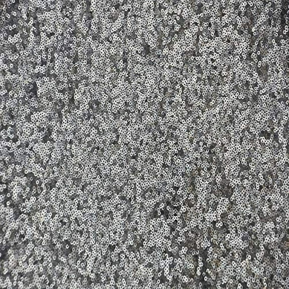 AK TRADING CO. Sparkly Glitz Sequins Beaded Fabric - by The Yard - Perfect for Decor, Home, Clothing, Event Decor, DIY Arts & Crafts and More. - Dull Silver, 5 Yards