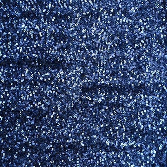 AK TRADING CO. Sparkly Glitz Sequins Beaded Fabric - by The Yard - Perfect for Decor, Home, Clothing, Event Decor, DIY Arts & Crafts and More. - Navy Blue, 1 Yard