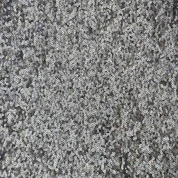 AK TRADING CO. Sparkly Glitz Sequins Beaded Fabric - by The Yard - Perfect for Decor, Home, Clothing, Event Decor, DIY Arts & Crafts and More. - Dull Silver, 25 Yards