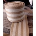 thumbnail image 1 of AK-Trading 1.5" inches x 10 Yards Ivory Striped Faux Burlap Ribbon for Decoration, Gift Wrapping & Crafting (Ivory Stripe), 1 of 2