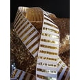 thumbnail image 1 of AK-Trading 1.5" x 25 Yards Metallic Candy Striped Gift Wrap & Craft Ribbon - Gold, 1 of 3