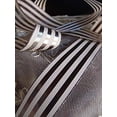 thumbnail image 1 of AK-Trading 1.5" x 25 Yards Metallic Striped Gift Wrap & Craft Ribbon - Platinum & Ivory, 1 of 2