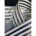 thumbnail image 1 of AK-Trading 1.5" x 25 Yards Metallic Striped Gift Wrap & Craft Ribbon - Silver & Ivory, 1 of 2