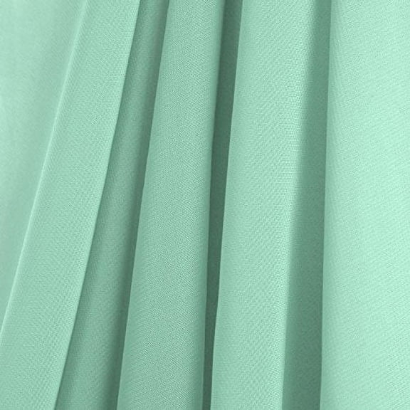 AK-Trading 115" x 120" Mint Green Chiffon Drapes Panels for Wedding Events & Decor- Backdrop Draping Curtains