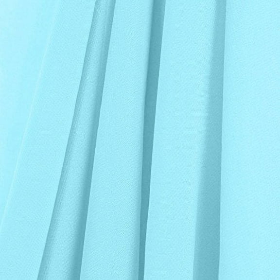 AK-Trading 115" x 144" Baby Blue Chiffon Drapes Panels for Wedding Events & Decor- Backdrop Draping Curtains