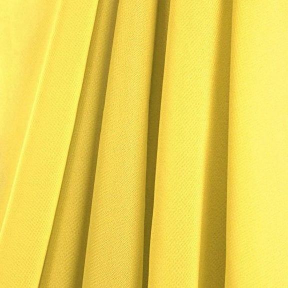 AK-Trading 115" x 144" Yellow Chiffon Drapes Panels for Wedding Events & Decor- Backdrop Draping Curtains
