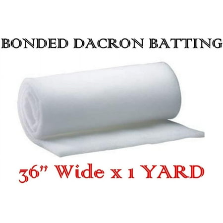 AK-Trading 36 Inch Wide Bonded Dacron Upholstery Grade Polyester Batting (1 Yard)