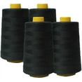 thumbnail image 1 of AK Trading 4-Pack Black All Purpose Sewing Thread Cones (6000 Yards Each) of High Tensile Polyester Thread Spools for Sewing, Quilting, Serger Machines, Overlock, Merrow & Hand Embroidery., 1 of 9