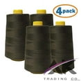 thumbnail image 1 of AK Trading 4-Pack Brown All Purpose Sewing Thread Cones (6000 Yards Each) of High Tensile Polyester Thread Spools for Sewing, Quilting, Serger Machines, Overlock, Merrow & Hand Embroidery., 1 of 7