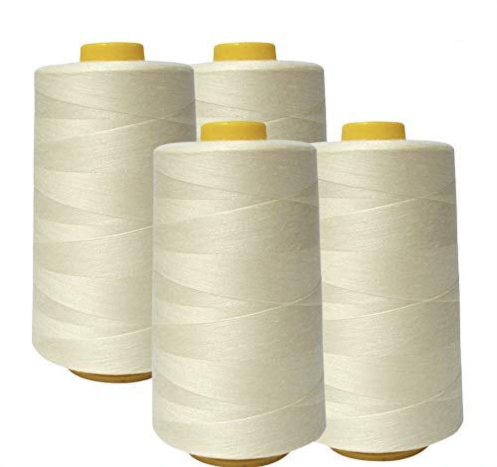 Mandala Crafts All Purpose Sewing Thread Spools - Blush Serger Thread Cones  4 Pack - 20S/2 24000 Yds Blush Polyester Thread for Overlock Sewing