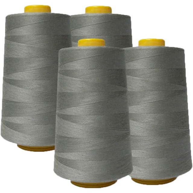 AK Trading 4Pack LIGHT GRAY All Purpose Sewing Thread Cones (6000