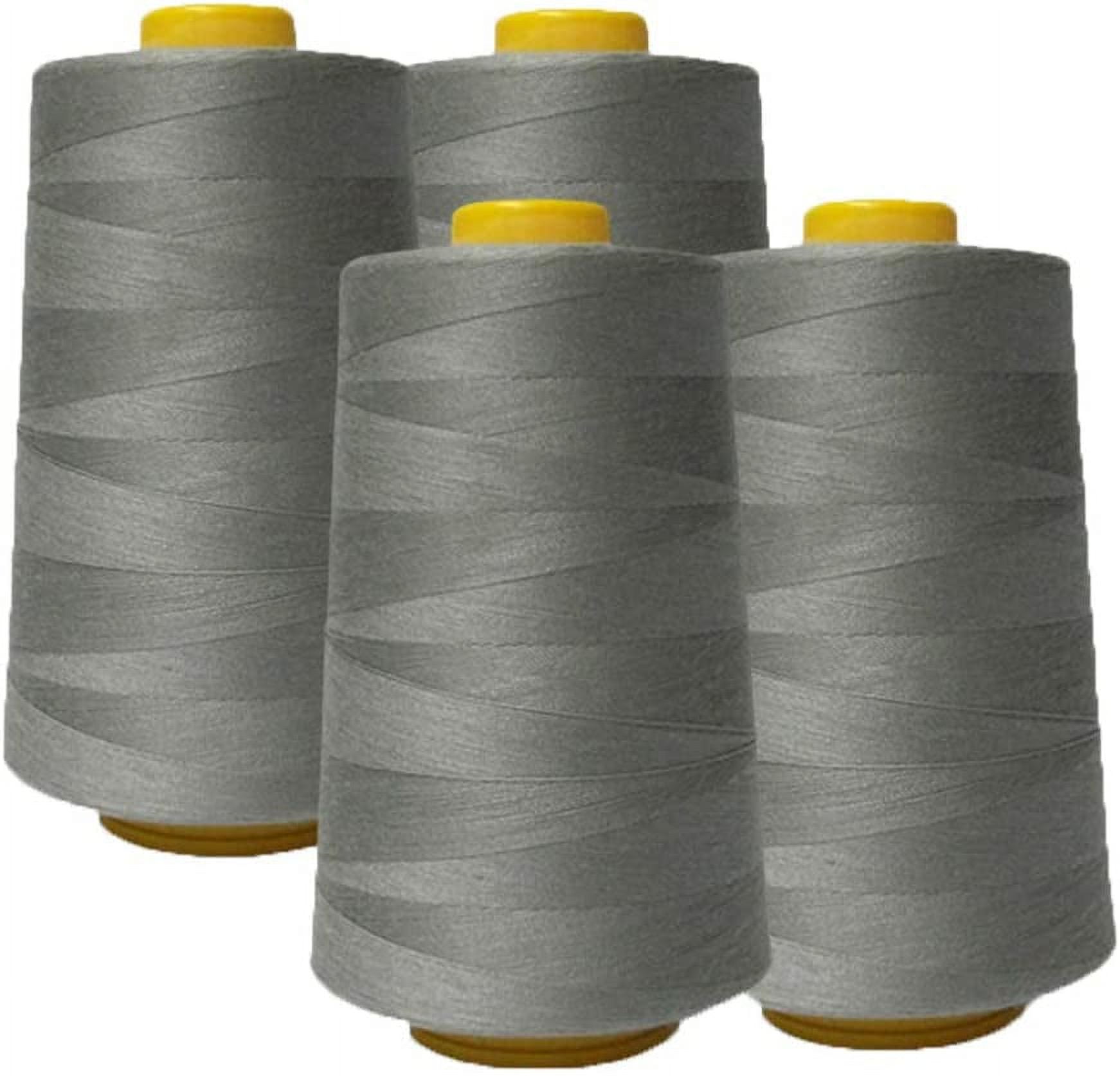  AK Trading 4-Pack Periwinkle All Purpose Sewing Thread Cones  (6000 Yards Each) of High Tensile Polyester Thread Spools for Sewing,  Quilting, Serger Machines, Overlock, Merrow & Hand Embroidery