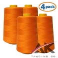 thumbnail image 1 of AK Trading 4-Pack Orange All Purpose Sewing Thread Cones (6000 Yards Each) of High Tensile Polyester Thread Spools for Sewing, Quilting, Serger Machines, Overlock, Merrow & Hand Embroidery., 1 of 7