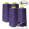 thumbnail image 1 of AK Trading 4-Pack Purple All Purpose Sewing Thread Cones (6000 Yards Each) of High Tensile Polyester Thread Spools for Sewing, Quilting, Serger Machines, Overlock, Merrow & Hand Embroidery., 1 of 7